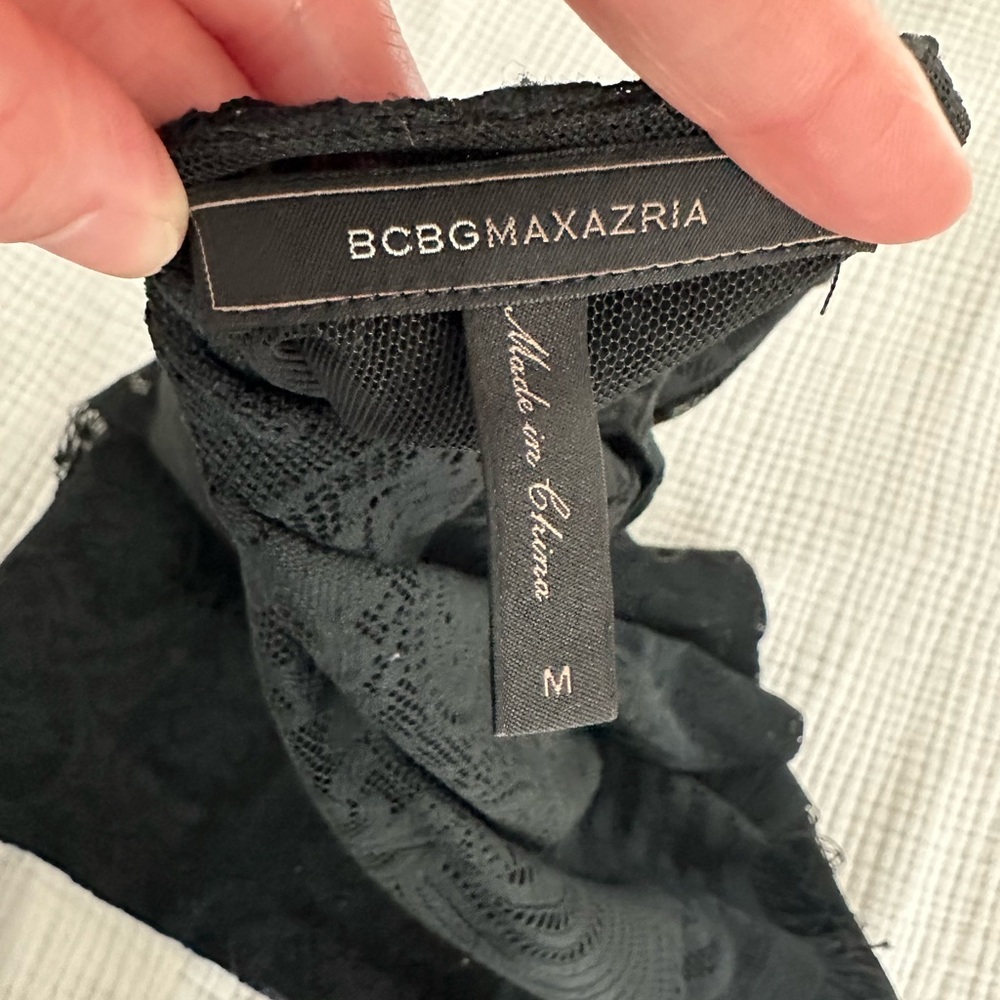 BCBG Max Azria - Elegant Lace Black Top - Picture 3 of 3